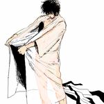  black_hair japanese_clothes katekyo_hitman_reborn katekyo_hitman_reborn! kimono lowres male male_focus naked nude sexy short_hair shower varia xanxus 