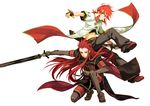 asch holding holding_sword holding_weapon left-handed luke_fon_fabre male_focus md5_mismatch multiple_boys osamu_(jagabata) surcoat sword tales_of_(series) tales_of_the_abyss weapon white_background 