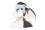  alternate_costume hat highres non-web_source pillow pillow_hug remilia_scarlet solo touhou wings 