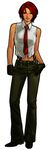  gloves hiroaki_(kof) midriff necktie official_art shirt sleeveless sleeveless_shirt solo suspenders the_king_of_fighters the_king_of_fighters_xi vanessa_(king_of_fighters) 