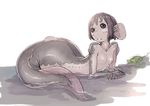  bad_id bad_pixiv_id black_eyes black_hair breasts monster_girl nipples nukomasu original short_hair small_breasts solo tadpole_tail 