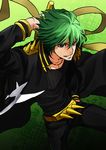  green_hair headband kanameyura kill_la_kill male_focus sanageyama_uzu solo spoilers uniform 