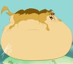  bloated charlie_barkin fur immobile inflation male obese overweight solo stuffed waffles85 weigh_gain 