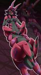  absurd_res anthro anthrofied blush breasts centipede eyelashes female hair hi_res horn looking_away navel nintendo nipples nude one_eye_closed open_mouth pok&#233;mon pok&eacute;mon presenting presenting_pussy pussy scolipede shadanelover solo taur tongue video_games 