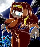  anthro areola big_breasts breasts chaos echidna erect_nipples female gblastman male nipples pubes sega sonic_(series) tikal_the_echidna wereechidna werehog 