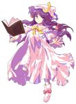  alphes_(style) book capelet coat crescent dairi floating_book full_body grimoire hair_ribbon hat long_hair long_sleeves looking_at_viewer open_clothes open_coat outstretched_arms parody patchouli_knowledge purple_eyes purple_hair ribbon solo standing standing_on_one_leg style_parody touhou transparent_background tress_ribbon very_long_hair wide_sleeves 