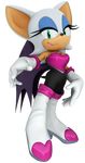  breasts eyeshadow female gloves green_eyes lipstick looking_at_viewer makeup mammal official_art rouge_the_bat sega solo sonic_(series) 