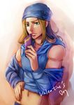  blonde_hair chocolate_bar cocoda hat johnny_joestar jojo_no_kimyou_na_bouken male_focus midriff solo steel_ball_run valentine 