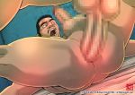  2boys anal ass bara black_hair blush coach erection facial_hair kazuhide_ichikawa large_penis lying male_focus multiple_boys muscle nude open_mouth penetration penis sex solo_focus teacher_and_student testicles wince yaoi 