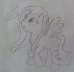  arthropod butterfly cutie_mark equine female friendship_is_magic hair horse incognitobrony insect long_hair mammal my_little_pony pegasus pony sketch smile solo wings 