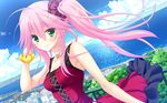  dress game_cg green_eyes koisuru_shimai_no_sextet kumatora_tatsumi long_hair makinose_mayu peassoft pink_hair ponytail 