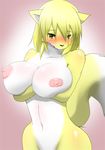  big_breasts black_nose breasts canine female hair looking_at_viewer mammal navel nipples tsubasa1110 