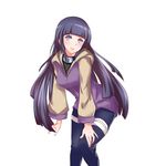  female hime_cut hood hoodie hyuuga_hinata long_hair looking_at_viewer moe_(450367098) naruto pixiv_manga_sample simple_background solo white_background 