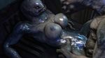  alien animated big_breasts bouncing_breasts breasts claws cum cum_in_pussy cum_inside cum_on_body cum_on_penis female halo_(series) huge_breasts lying male mandibles nipples nude on_back penetration penis sangheili sex straight vaginal vaginal_penetration video_games wattchewant 