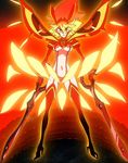  boots breasts dual_wielding holding kill_la_kill matoi_ryuuko medium_breasts navel revealing_clothes scissor_blade screencap senketsu senketsu-kisaragi spoilers stitched thigh_boots thighhighs third-party_edit underboob 