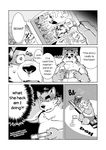  &#12356;&#12396;&#12356;&#12396; ???? canine chubby comic dog eyes_closed flexing husky male mammal manga muscles open_mouth pecs shiroi&#039;s_public_investigation shiroi's_public_investigation topless underwear 