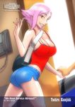  1girl ass bleach breasts gairon kusajishi_yachiru large_breasts lips older pink_hair solo_focus 