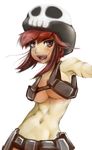  alternate_breast_size belt breasts contrapposto highres holster jakuzure_nonon kill_la_kill large_breasts lipstick makeup nudist_beach_uniform pink_eyes pink_hair short_hair shoulder_holster sideboob siratamaya skull_print solo spoilers standing underboob utility_belt 