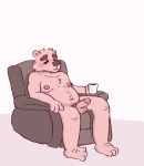  beverage blush coffee male mammal nipples penis pinkanimalz sitting solo ursine 