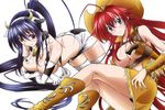  boots breasts cleavage cowgirl gotou_junji highschool_dxd himejima_akeno megami ponytail rias_gremory scan thighhighs 