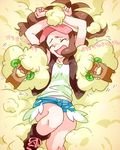  baseball_cap bound gen_5_pokemon hat laughing lying pokemon pokemon_(creature) pokemon_(game) pokemon_bw tears tickling tied_up touko_(pokemon) whimsicott yapo_(mess) 