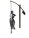  bound death female hanging impalement mammal noose nude plain_background rimefox skunk snuff white_background 