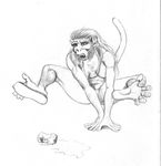  breasts can female hindpaw hybrid mammal monkey paws prehensile_feet primate transformation 
