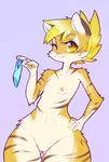  anthro coffeechicken cub fangs feline female flat_chested inviting mammal nipples panties presenting presenting_pussy pussy tiger underwear wide_hips young 