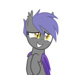  alpha_channel animated bat_pony bat_wings cute equine eyelashes female fur grey_fur hair horse looking_at_viewer mammal midnight_blossom_(mlp) my_little_pony original_character plain_background pony purple_hair smile solo teeth thestral transparent_background vito wings yellow_eyes 