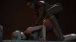  2girls 3d animated animated_gif barefoot capcom dark_skin doggystyle feet flash89 futa_with_female futanari multiple_girls nude resident_evil resident_evil_5 resident_evil_6 sex sherry_birkin sheva_alomar uncensored 