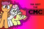  2018 5:4 apple_bloom_(mlp) cub cutie_mark_crusaders_(mlp) digital_media_(artwork) equine feathered_wings feathers female feral friendship_is_magic group hair horn horse mammal my_little_pony pegasus pixel_(artwork) pokefound pony scootaloo_(mlp) simple_background smile sweetie_belle_(mlp) unicorn wings young 