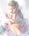  bad_id bad_pixiv_id flower green_eyes green_hair hatsune_miku long_hair sitting solo tukino_(panna) vocaloid wings 