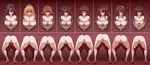  6+girls ashigara_(kantai ass atago_(kantai_collection) bdsm blush body_writing bondage bound breasts censored choukai_(kantai_collection) collection) female haguro_(kantai_collection) highres human_toilet kantai_collection lineup looking_at_viewer maya_(kantai_collection) mosaic_censoring multiple_girls myoukou_(kantai_collection) nachi_(kantai_collection) nipples nude pussy takao_(kantai_collection) take_your_pick tears text through_wall translated wanaata 