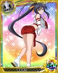  1girl back black_hair breasts high_school_dxd himejima_akeno large_breasts long_hair looking_back nontraditional_miko ponytail purple_eyes ribbon solo standing transparent 