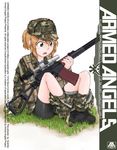  armed_angels artist_name as_val assault_rifle bad_id bad_pixiv_id bike_shorts black_footwear blonde_hair boots cameltoe camouflage camouflage_hat camouflage_pants commentary_request cover dutchko english green_eyes gun gym_shorts hat load_bearing_vest military military_uniform original pants pants_down rifle russia scope shorts solo suppressor uniform weapon 