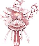  bad_id bad_pixiv_id full_body hat long_hair looking_at_viewer lowres mary_janes multicolored_hair original pantyhose pigeon-toed pixel_art shoes shouen_kigashi smile solo staff standing transparent_background two-tone_hair witch_hat 