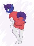  2018 anthro balls bulge butt clothing digital_media_(artwork) embarrassed equine fan_character high_heeled_boots horse looking_back male mammal my_little_pony pony presenting raised_tail solo space spacesuit spandex tight_clothing triplesevens_(artist) wardrobe_malfunction 