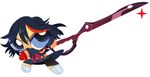  blue_eyes kill_la_kill matoi_ryuuko parody powerpuff_girls scissor_blade senketsu style_parody weapon yunomi_(bearleaf) 