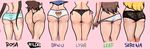  animal_print ass ass_focus back-print_panties bad_id bad_tumblr_id bear_panties bear_print black_panties blonde_hair blue_(pokemon) blue_hair brown_hair character_name close-up cropped_legs dimples_of_venus g-string gen_2_pokemon highleg highleg_panties hikari_(pokemon) kotone_(pokemon) lace lace-trimmed_panties long_hair mei_(pokemon) multiple_girls panties panty_pull pokemon pokemon_(creature) pokemon_(game) pokemon_bw pokemon_bw2 pokemon_dppt pokemon_frlg pokemon_hgss print_panties scathegrapes serena_(pokemon) side-tie_panties striped striped_panties teddiursa thong touko_(pokemon) twintails underwear white_panties 