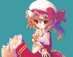  blush colorized flandre_scarlet gotou_nao hat moriya one_side_up solo touhou 