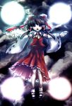  bobby_socks bow brown_hair closed_eyes detached_sleeves enone floating glowing hair_bow hakurei_reimu large_bow long_hair magic mary_janes midriff open_mouth outstretched_arms shoes socks solo spread_arms touhou white_legwear 