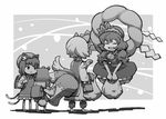  animal_ears backpack bad_id bad_pixiv_id bag cat_ears cat_tail chen greyscale hat hounori long_sleeves monochrome moriya_suwako multiple_girls no_hat no_headwear puffy_short_sleeves puffy_sleeves randoseru rope shoes short_hair short_sleeves socks tail touhou wide_sleeves yakumo_ran yasaka_kanako 