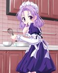  artist_request bowl chocolate drill_hair highres purple_eyes purple_hair shirayuki_(sister_princess) short_hair sister_princess solo tongue whisk 