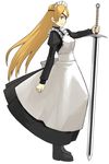  copyright_request eyepatch maid solo sword weapon yu_65026 