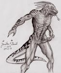  barbs erection lizard male monochrome penis reptile reptilian scalie themasterdramon tongue traditional_media uncolored 