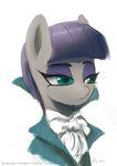  equine female friendship_is_magic fur green_eyes grey_fur hair horse mammal maud_pie_(mlp) my_little_pony plain_background pony purple_hair raikoh-illust solo white_background 