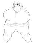  1girl breasts gigantic_breasts obese squarewave thick_thighs 