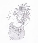  black_and_white bracelet chopsticks chubby clothed clothing eyes_closed female hair jewelry joey-darkmeat mammal monochrome open_mouth panda pandaren solo video_games voluptuous warcraft wide_hips world_of_warcraft 