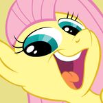  equine female fluttershy_(mlp) friendship_is_magic fur hair happy horse looking_at_viewer mammal mane my_little_pony open_mouth pikachux1000 pink_hair pony reaction_image sibsy smile solo yellow_fur 