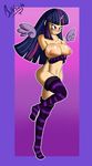  boltswift breasts female friendship_is_magic hair horn human humanized legwear mammal multi-colored_hair my_little_pony navel nipples purple_eyes purple_hair smile solo stockings twilight_sparkle_(mlp) wings 